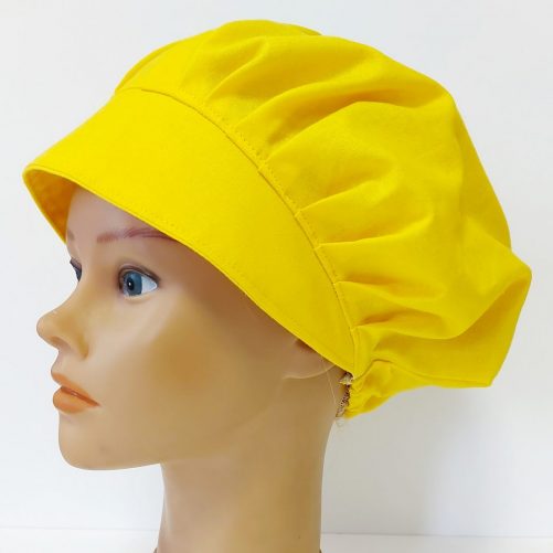 Operačná čiapka pre dlhé vlasy „Žltá jednofarebná“